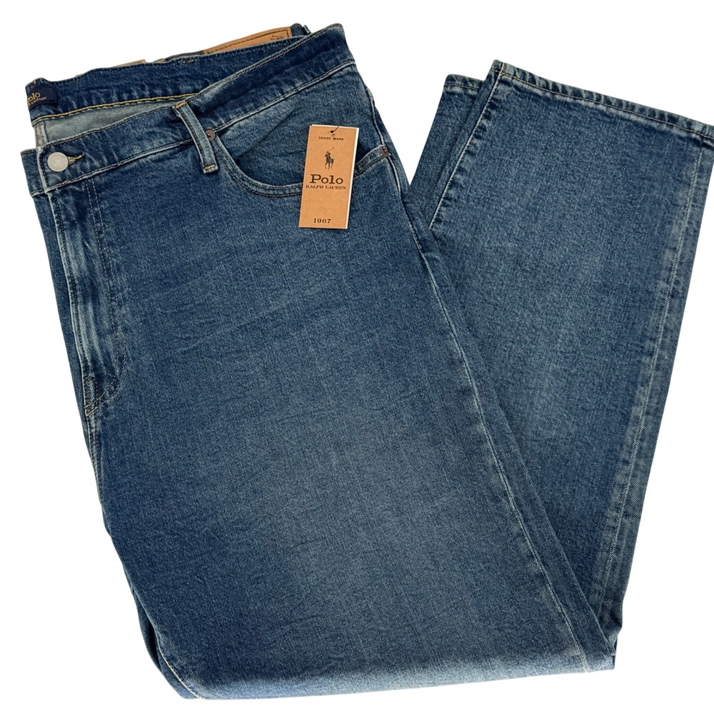 Polo Ralph Lauren Varick Slim Straight Blue Jeans Mens 44B x 30 NWT